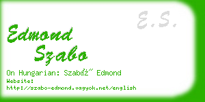 edmond szabo business card